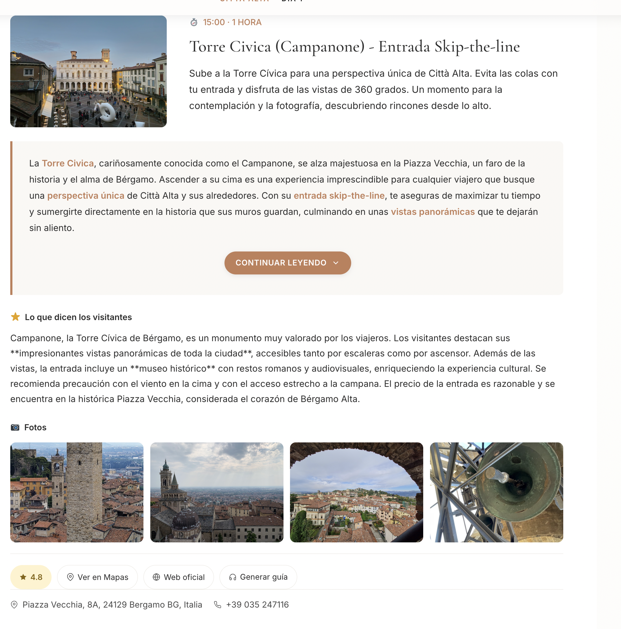 Actividades recomendadas